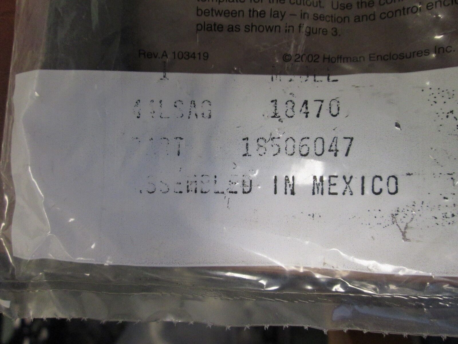 Hoffman Wireway 44LSAG Kit 18506047 *Lot of 2* New Surplus