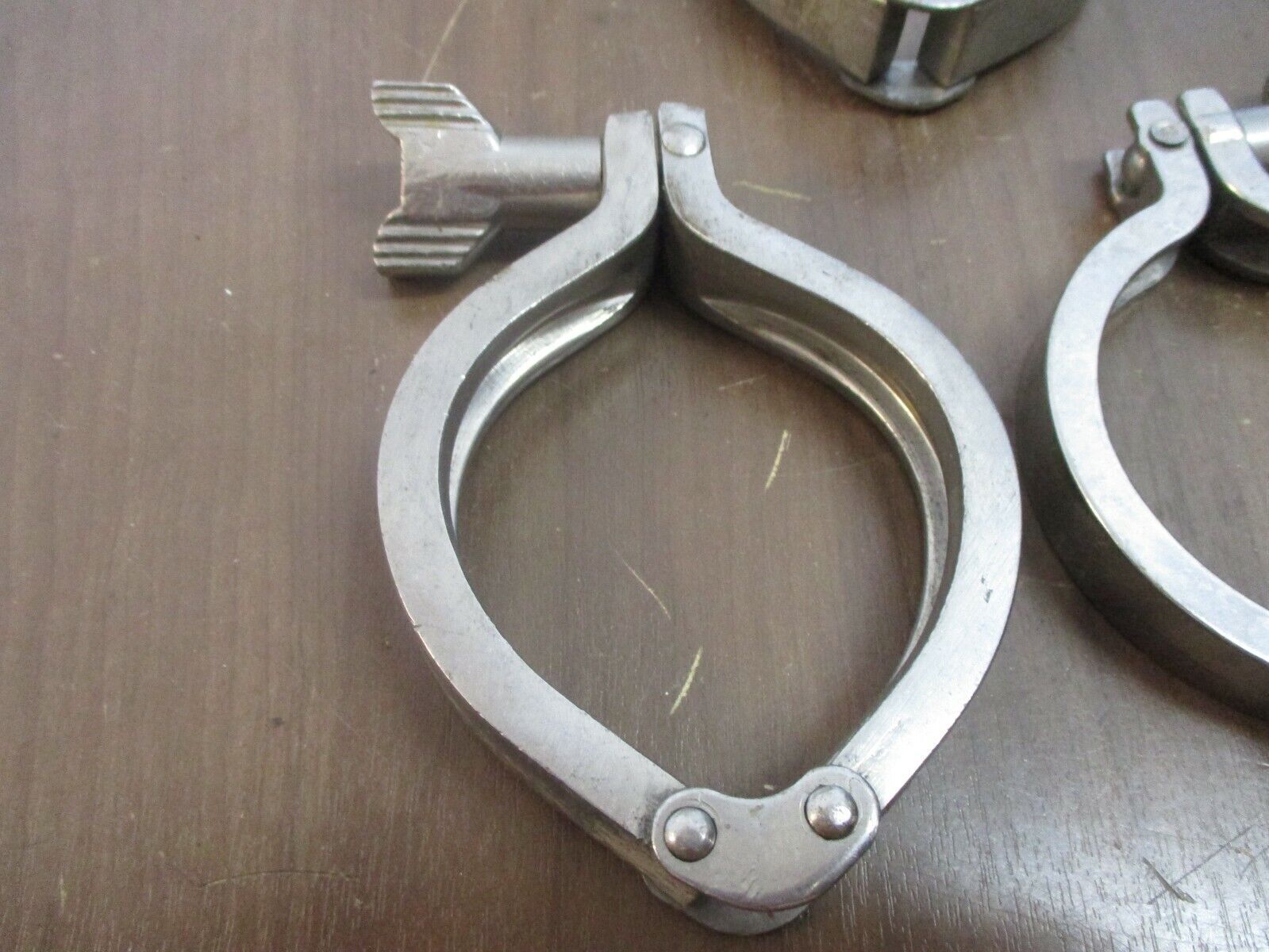 Misc. Brand Stainless Steel Sanitary Clamp Size: 2.5" *Lot of 3* Used