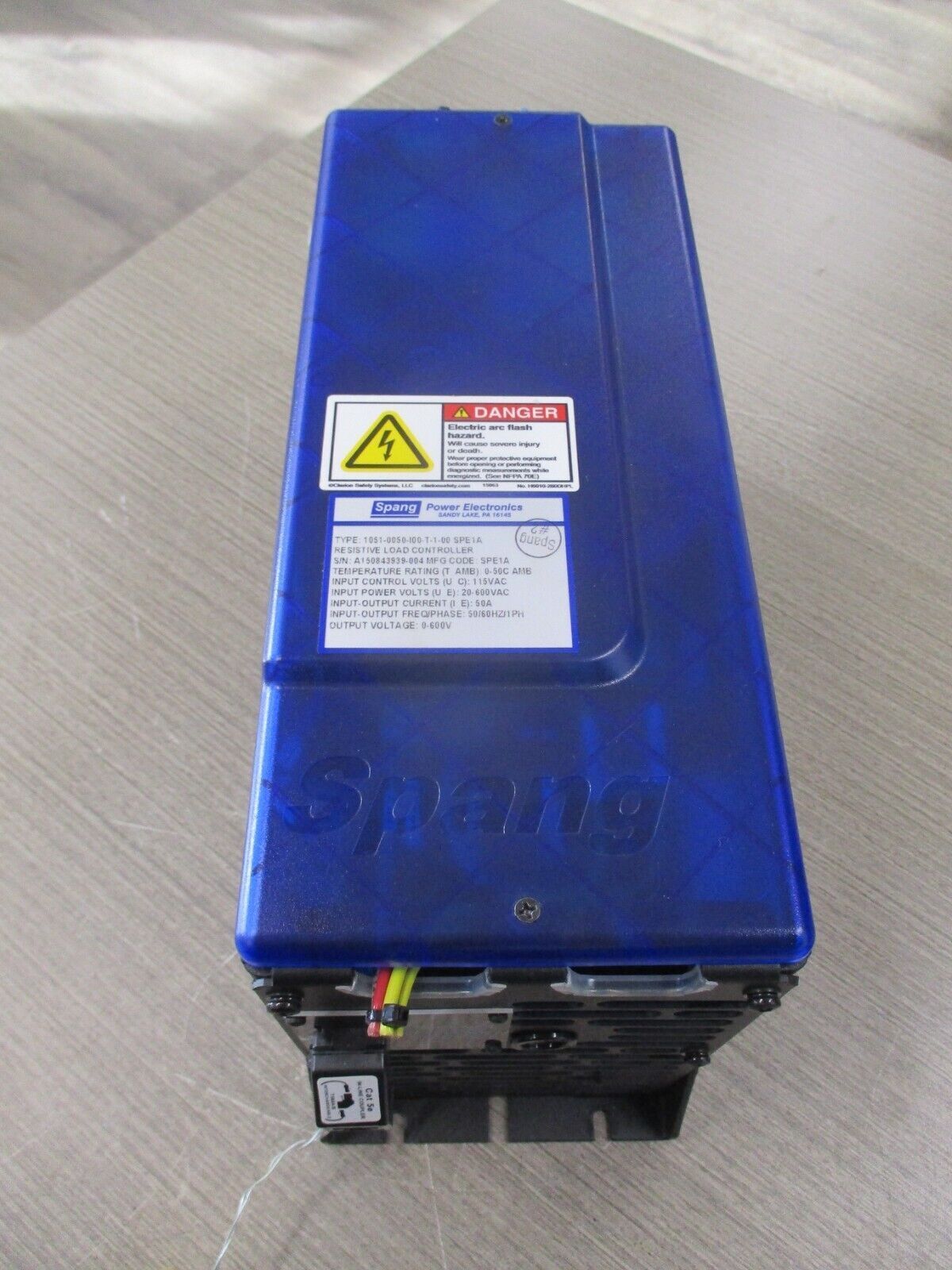 Spang Power Controller 1051-0050-I00-T-1-00 Control:115VAC Power:20-600VAC Used