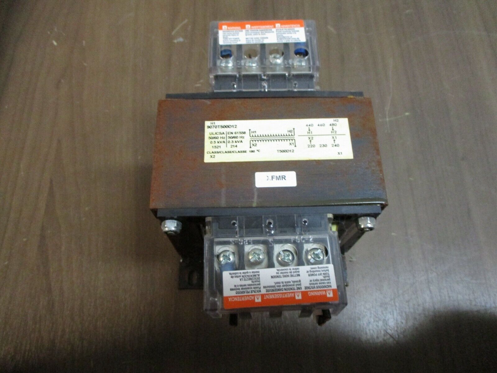Square D Control Transformer 9070T500D12 0.5kVA Pri: 480V Sec: 240V 50/60Hz Used