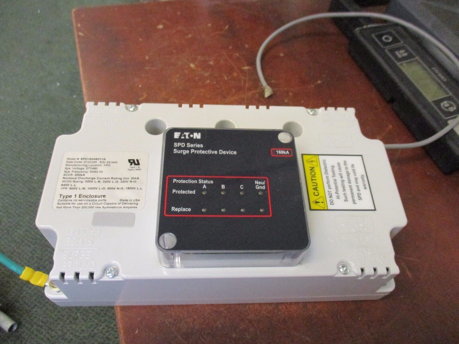 Eaton SPD Series Surge Protective Device SPD160480Y1A 277/480V Used