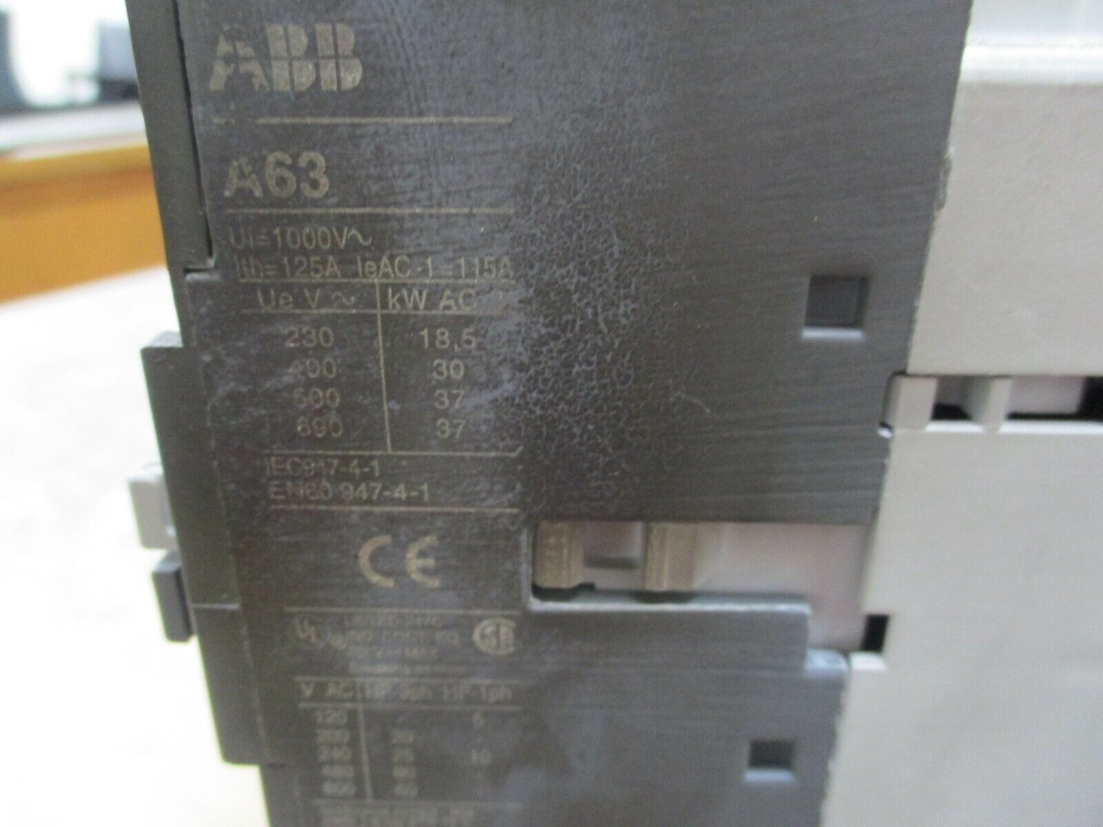 ABB Starter A63-30 / TA75 DU 120V Coil 90A 600V Trip: 60-80A Used