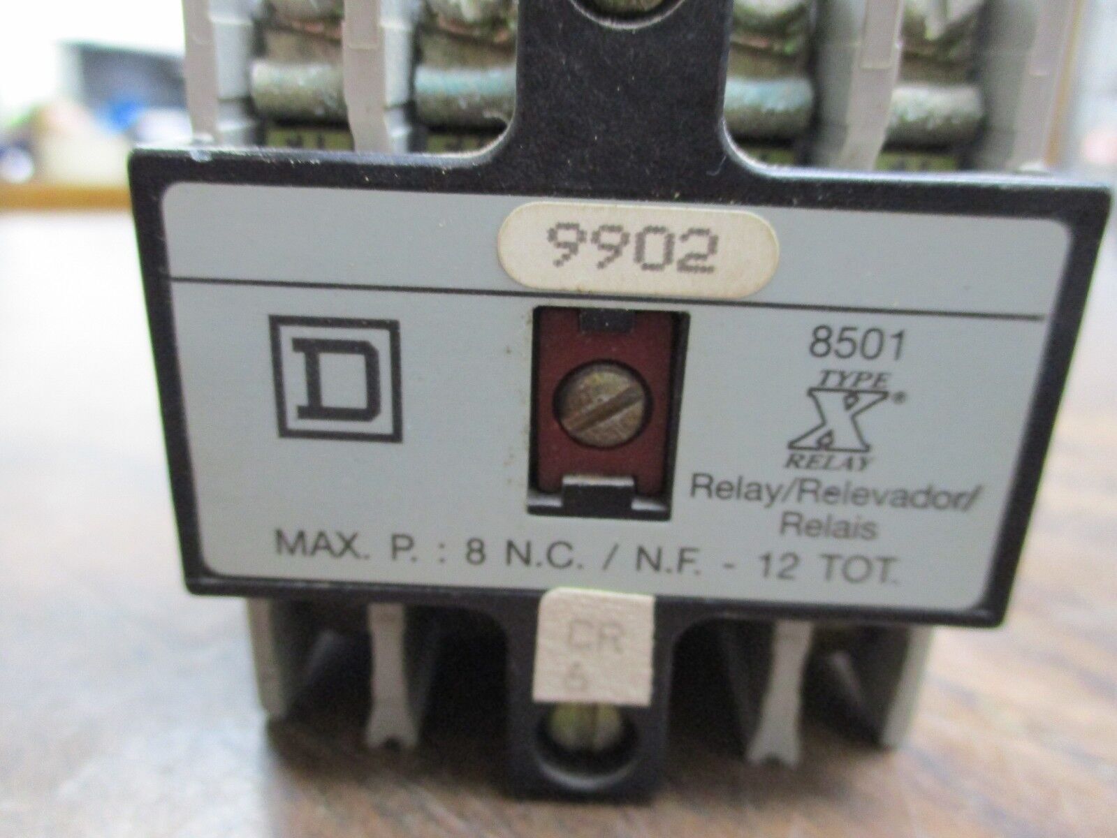 Square D Control Relay X0 80 9902 120V Coil 20A 600V Used