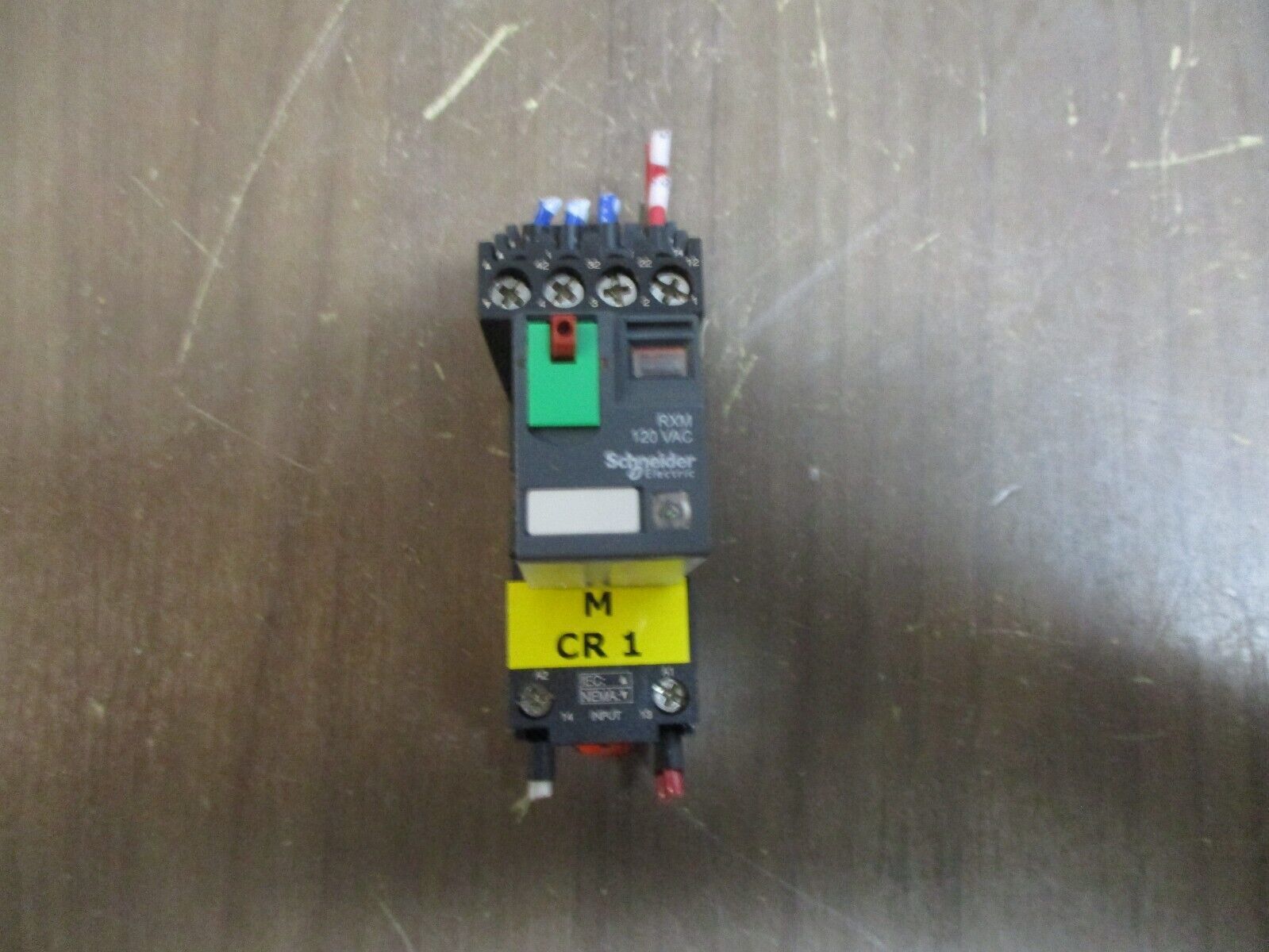 Schneider Electric Relay RXM4AB2F7 120V Coil w/ Base Used