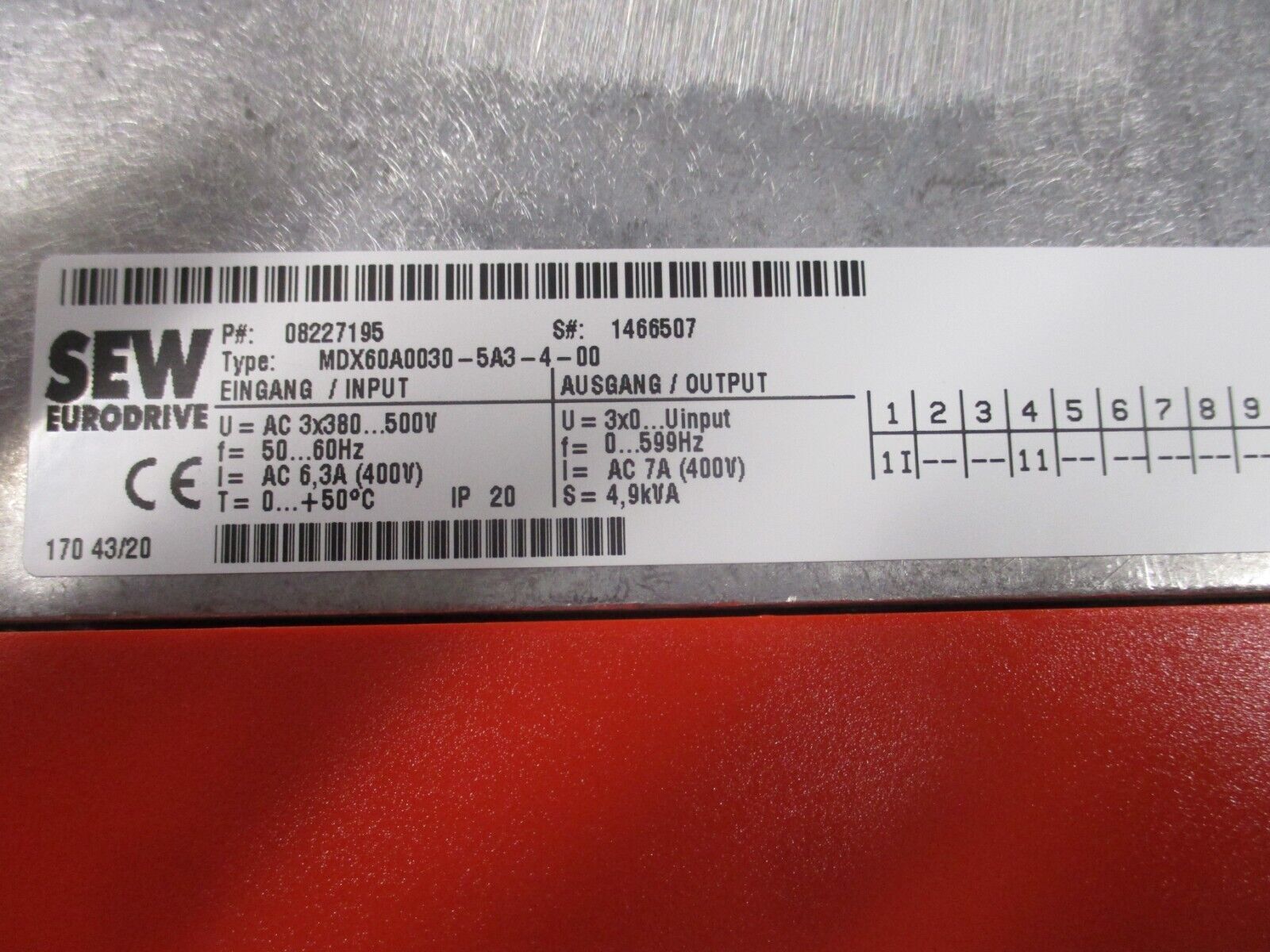 Sew Eurodrive Movidrive Compact AC Drive MCV40A0030-5A3-4-00 New Surplus