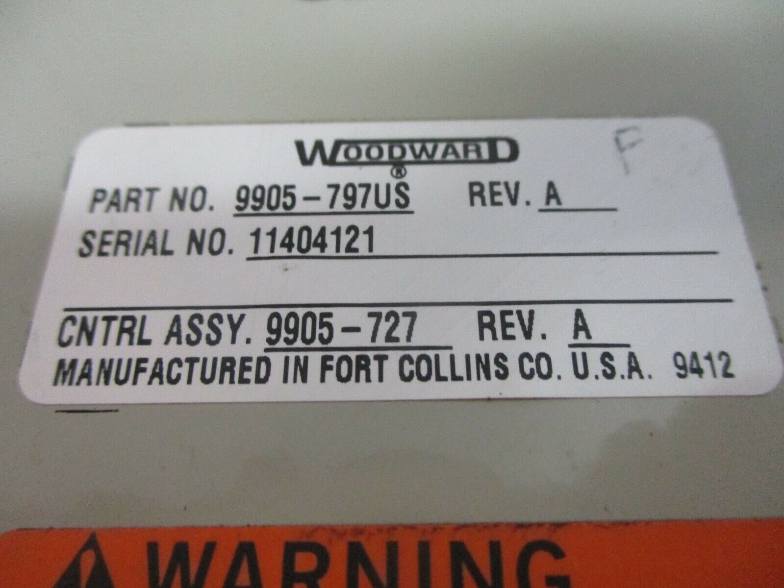 Woodward Digital Synchronizer and Load Control 9905-797US Rev. A Used