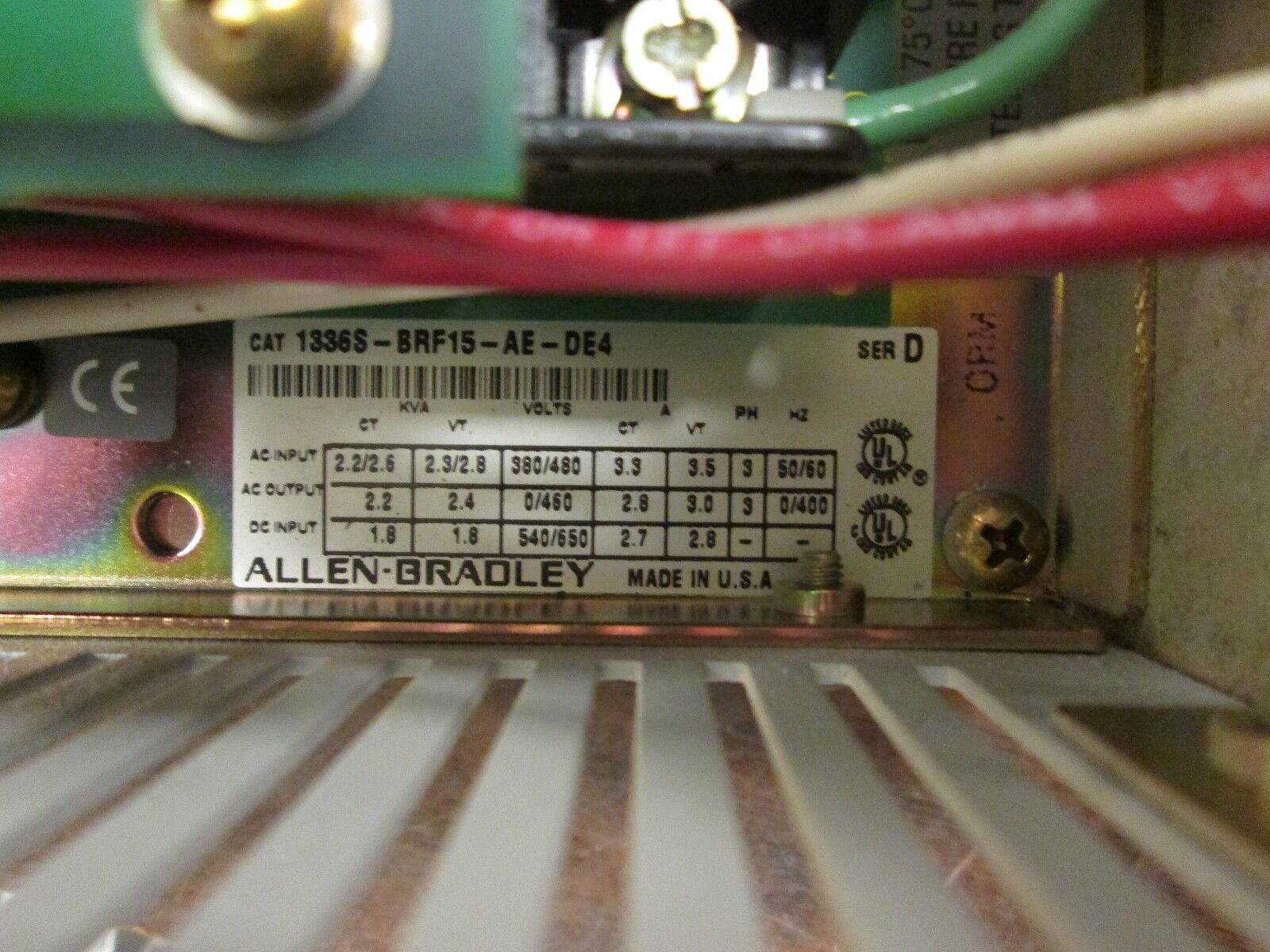 Allen-Bradley 1336 Plus AC Drive w/ L6 Board 1336S-BRF15-AE-DE4 1.5HP Used