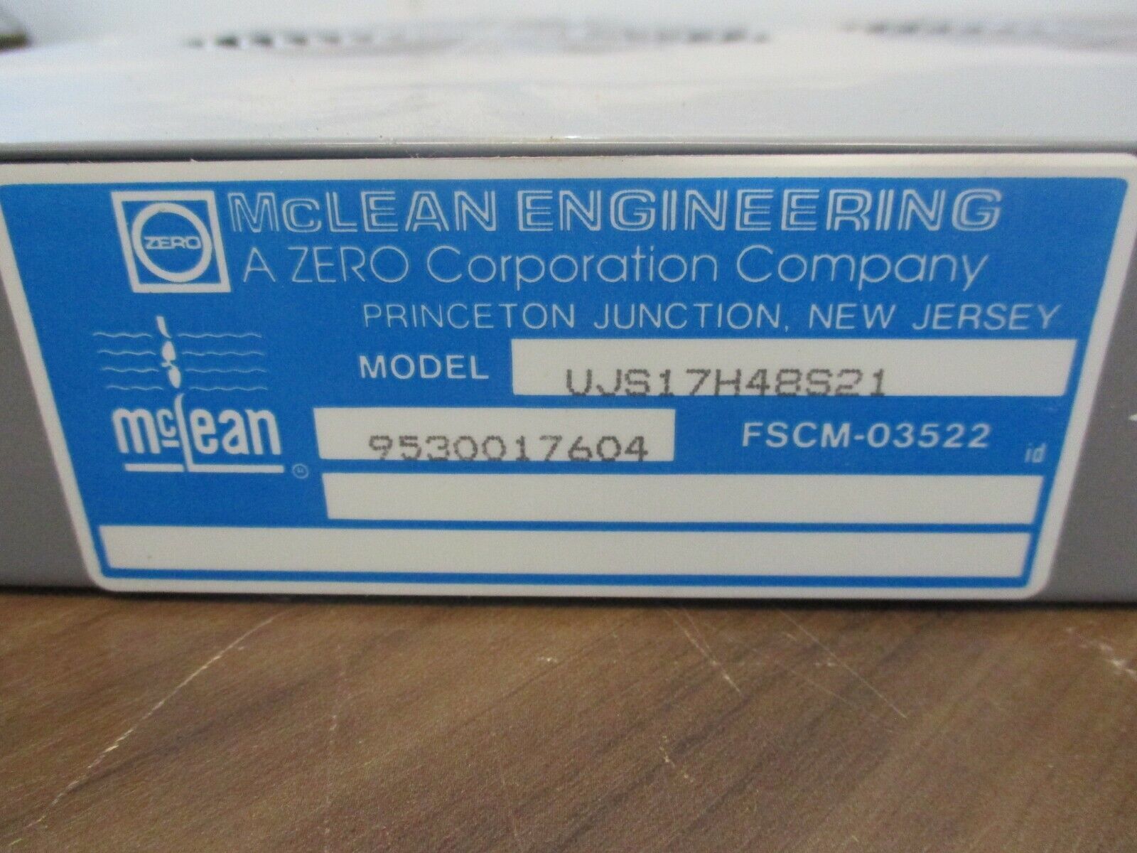 McLean Fan Package UJS17H48S21 Used