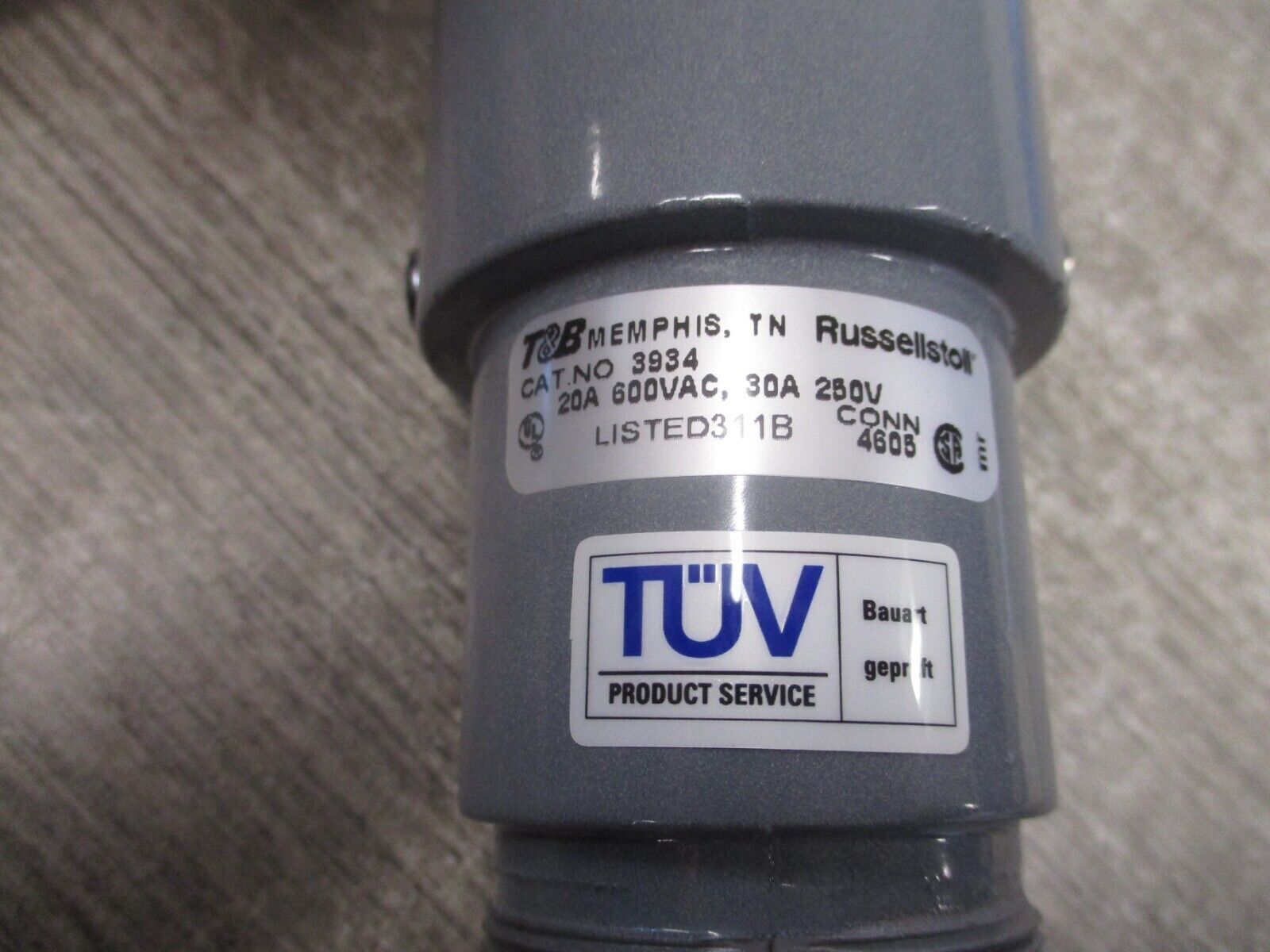 Thomas & Betts Russellstoll Connector 3934 30A@250V 20A@600V New Surplus