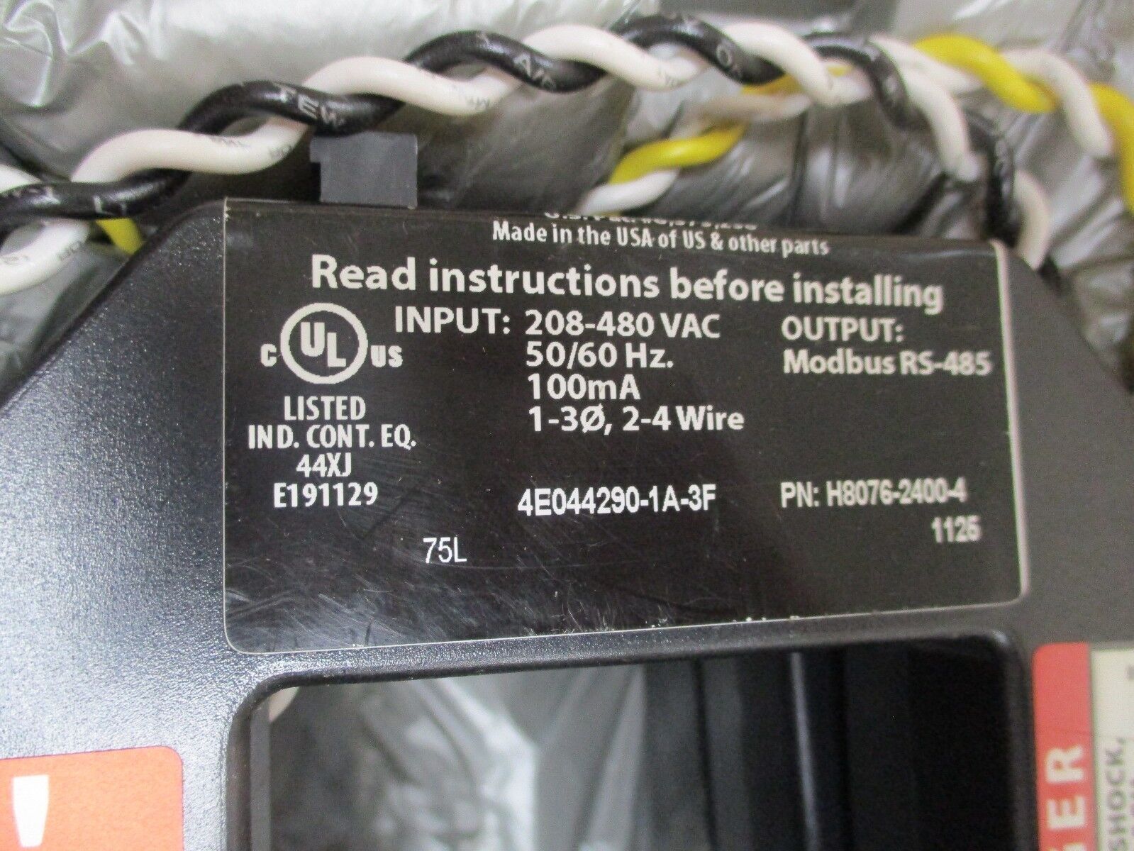 Square D PowerLogic Enercept Meter 3020 E24-4 2400A 3Ph New Surplus