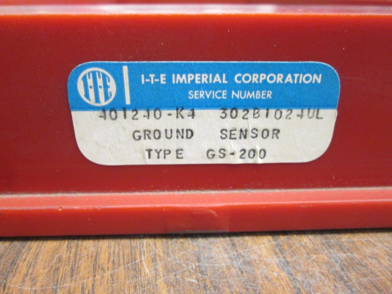 ITE Ground Sensor Type GS-200 401240-K4 302B1024UL Used