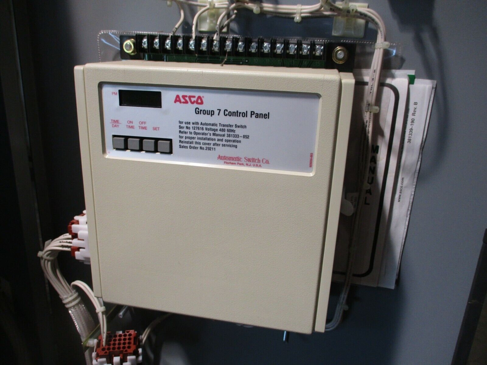 Asco 962 Automatic Transfer Switch w/ Bypass E962315097XC 150A 480V 60Hz Used