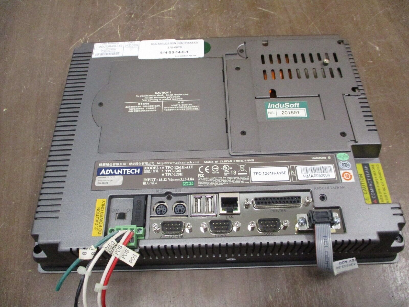 Advantech Touchscreen Panel PC TPC-1261H-A1BE Used