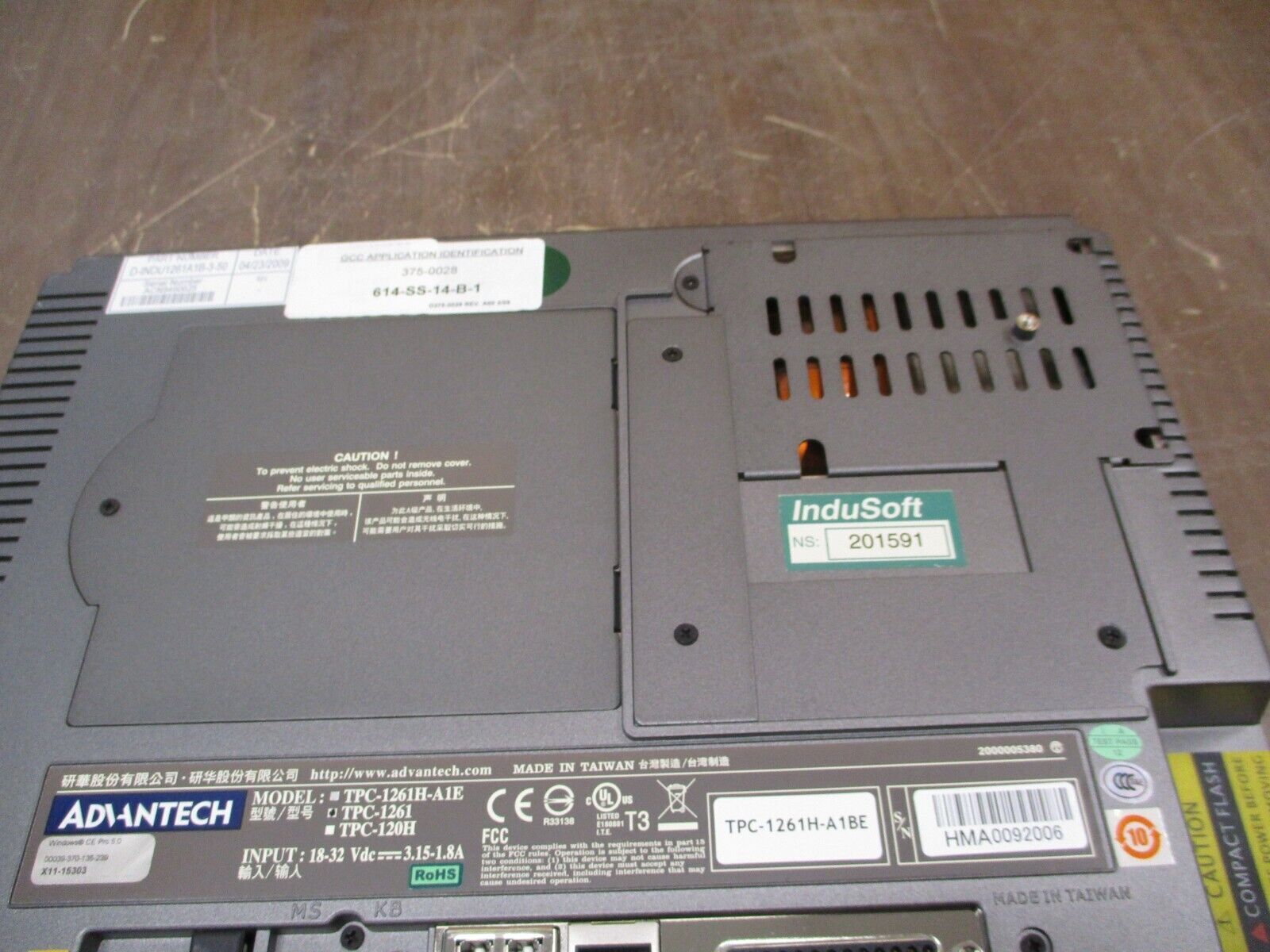 Advantech Touchscreen Panel PC TPC-1261H-A1BE Used