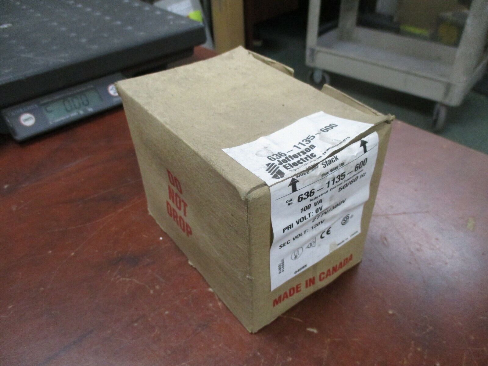 Jefferson Electric Control Transformer 636-1135-600 100VA Pri: 208/277/380V