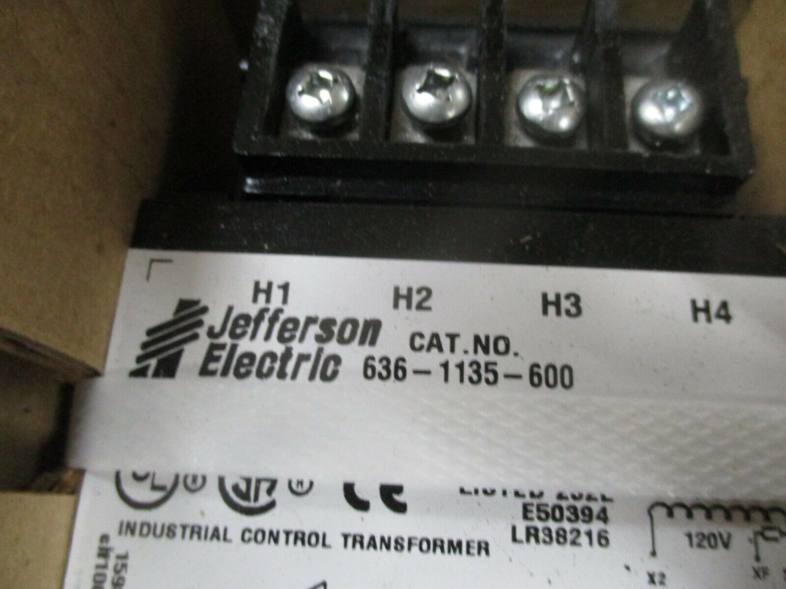 Jefferson Electric Control Transformer 636-1135-600 100VA Pri: 208/277/380V