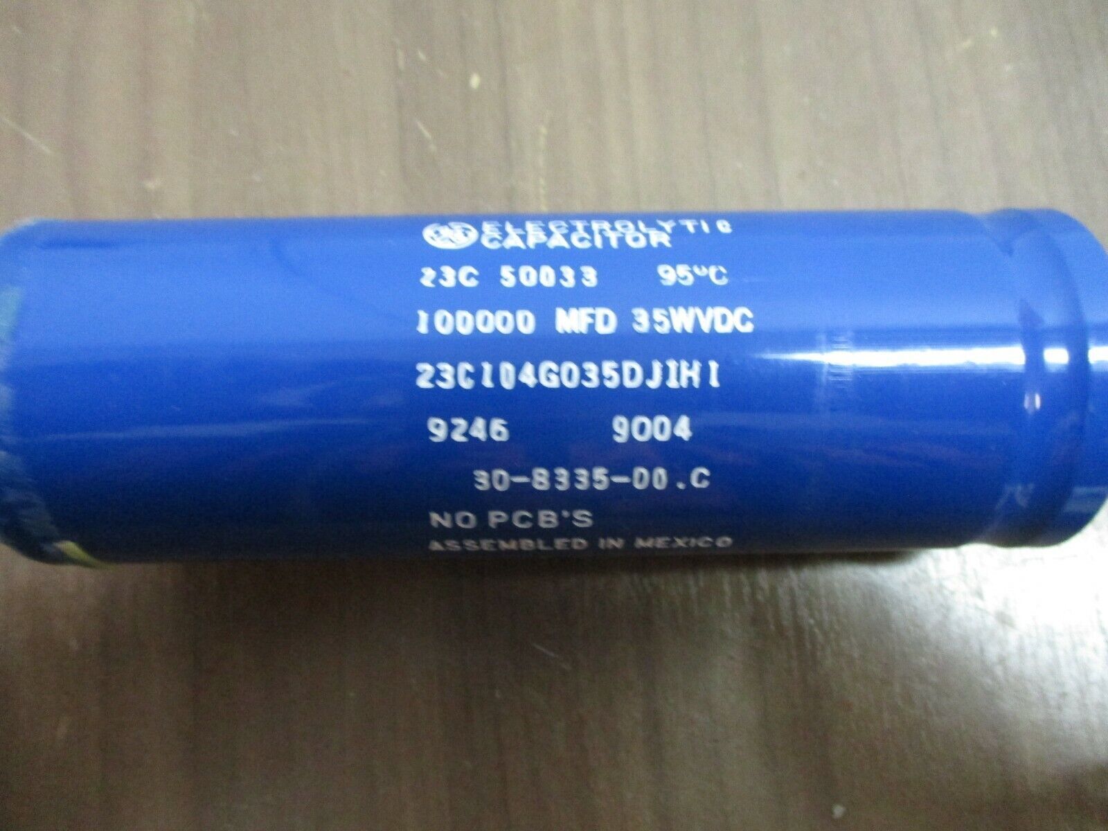 GE Electrolytic Capacitor 23C104G035DJ1H1 100,000MFD 35WVDC Used
