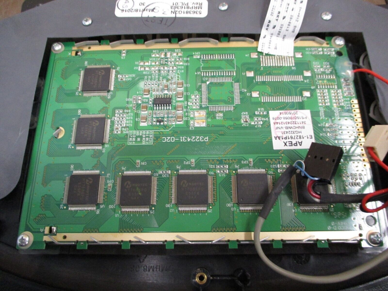 Liebert Control Panel Assembly 536381G2N Rev. P/L:01 *Missing Button* Used