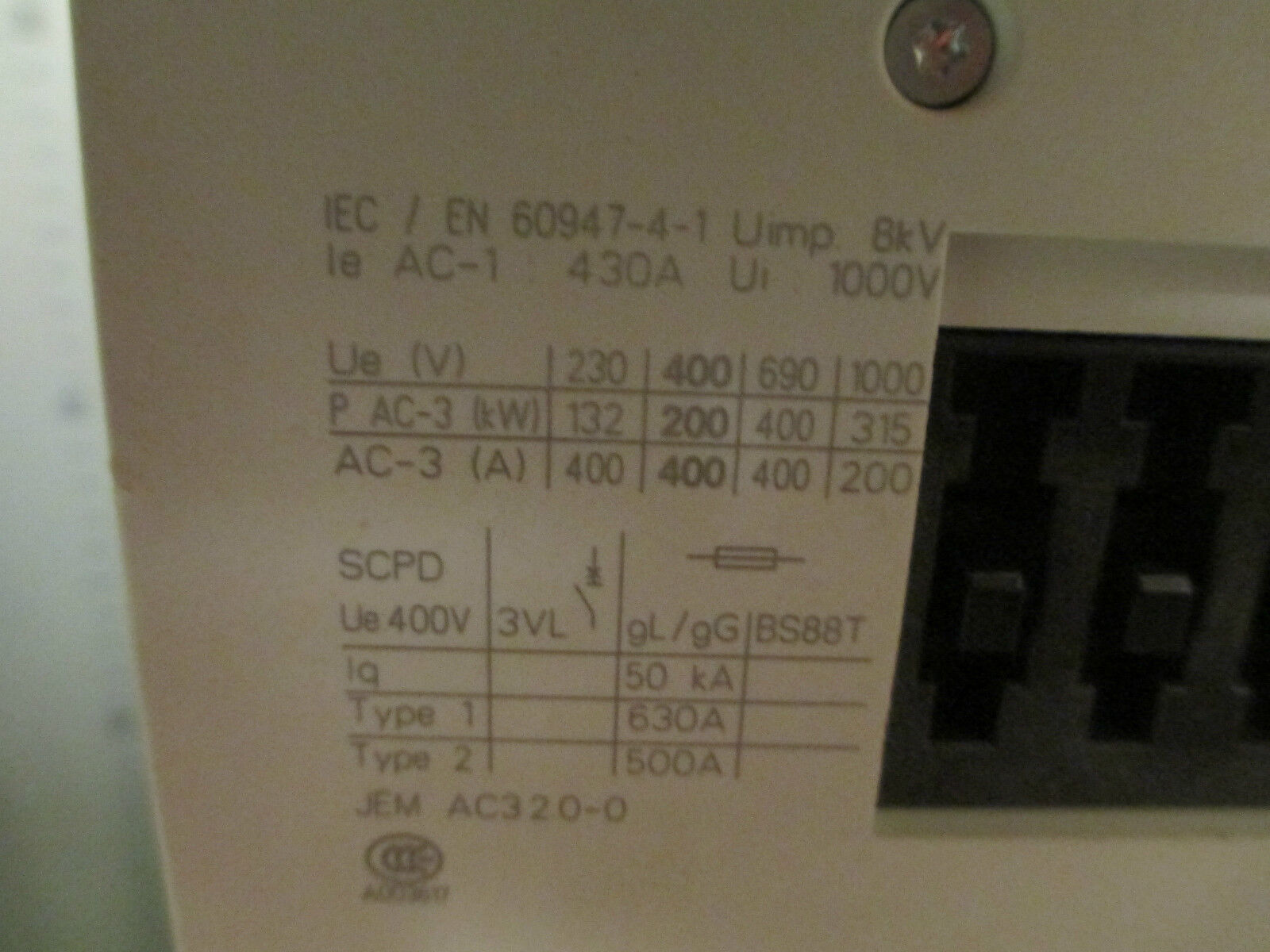 Siemens Sirius Contact, 3RT1075-6 ...6, 400A 600V, 48"x24"x12" Nema 4 Enclosure