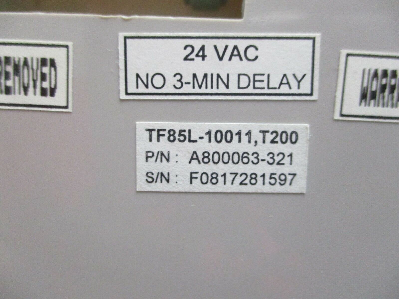 First Co. Temperature / Fan Control A800063-321 24VAC Used