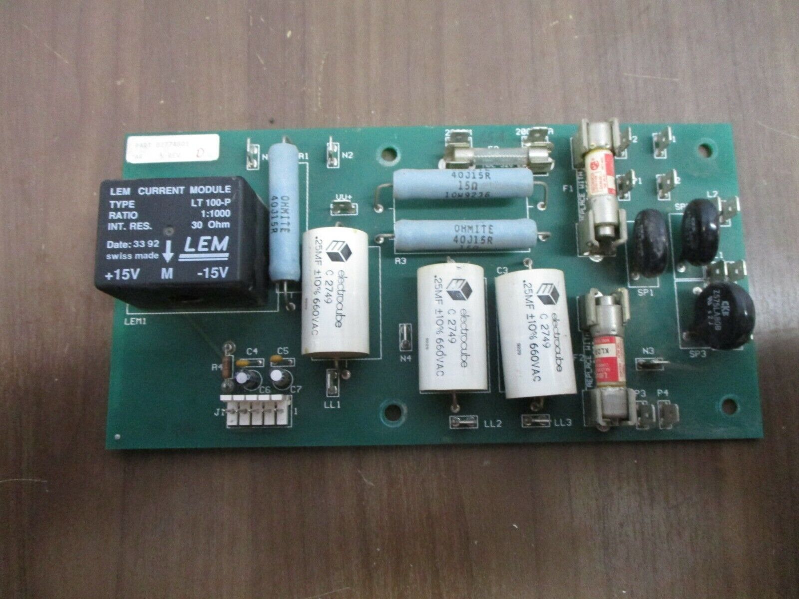 Graham Control Board 02774801 Rev. D w/ (2) 4A Fuses Used