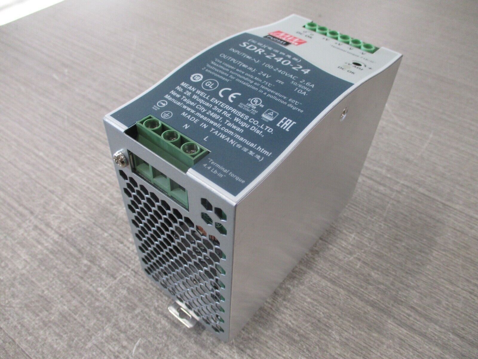 Mean Well Power Supply SDR-240-24 Used