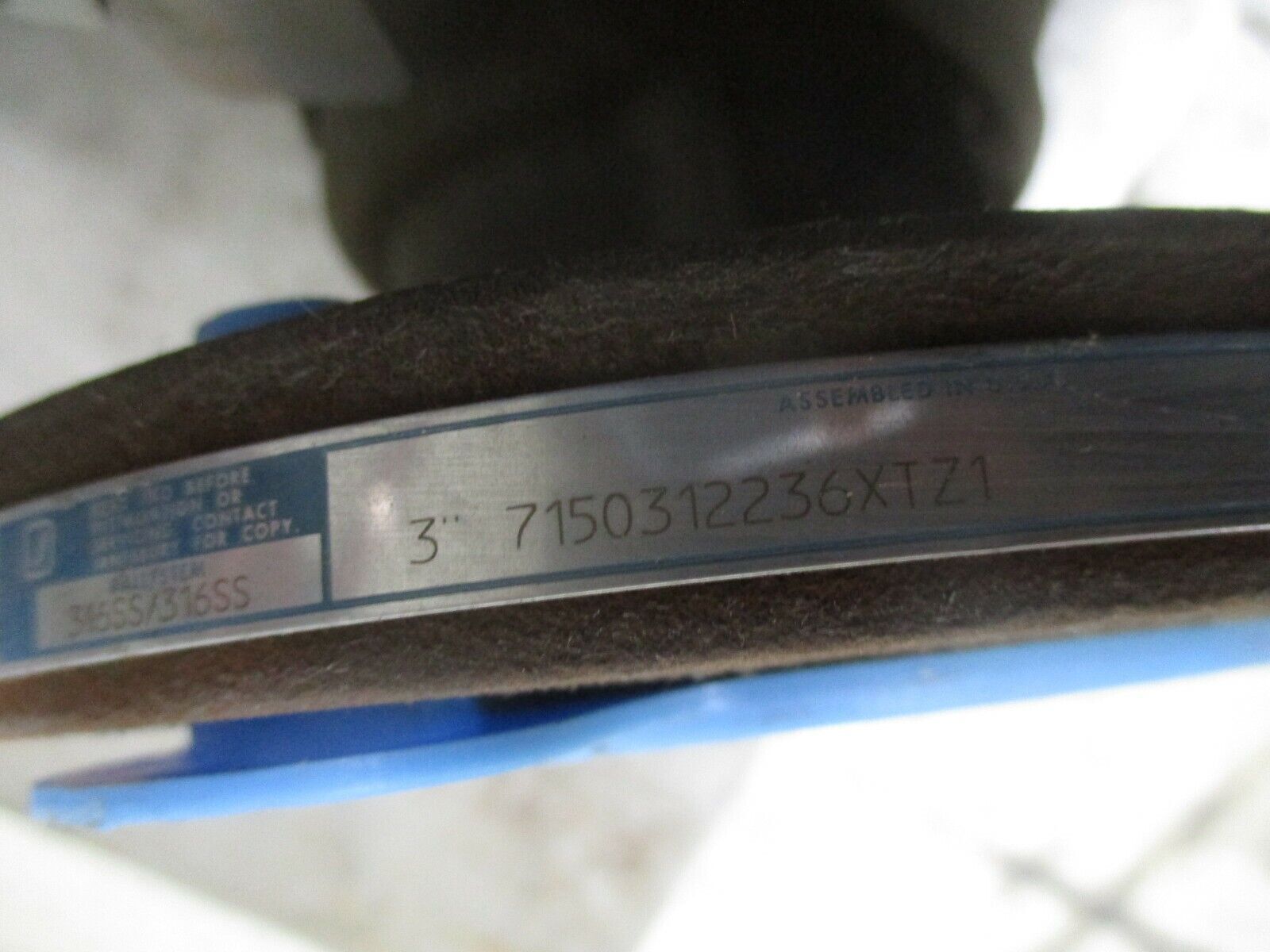 Jamesbury Ball Valve 7150312236XTZ1 3" 285PSIG Ball/Stem: 316SS Used