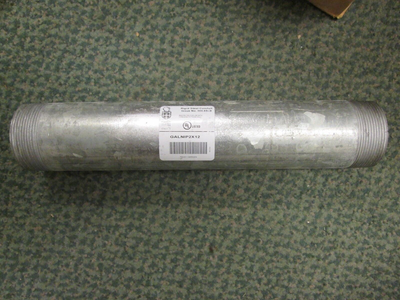 Robroy Steel Conduit Nipple GALNIP2X12 box of 7 Size 2" x 12" New surplus