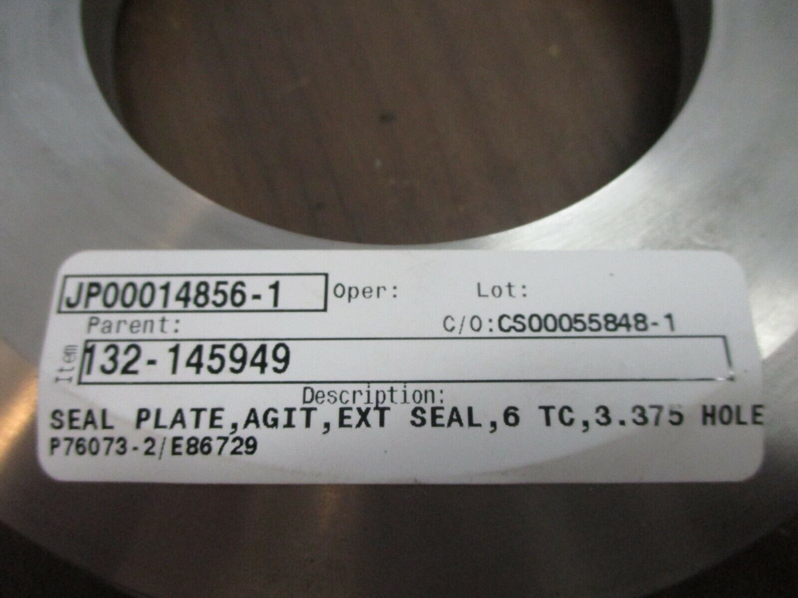 Alfa Laval Seal Plate & Gasket 40MOF-X/132-145949 Size: 6" New Surplus