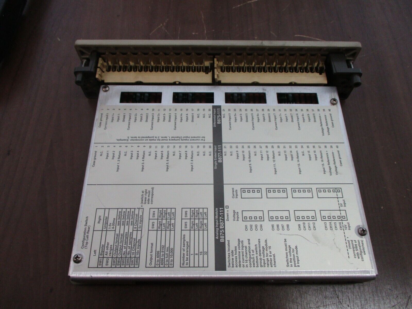 AEG Modicon Analog Input Module AS-B875-111 Used