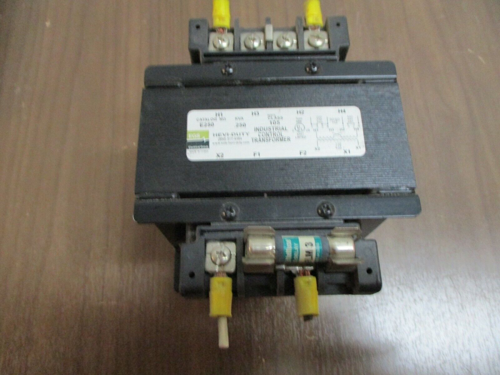 Hevi-Duty Control Transformer E250 0.250kVA Pri: 240/480V Sec: 120V 50/60Hz Used