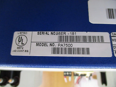 Kollmorgen ServoStar Power Supply PA7500 Output: 310VDC 75A 23.3kW Used