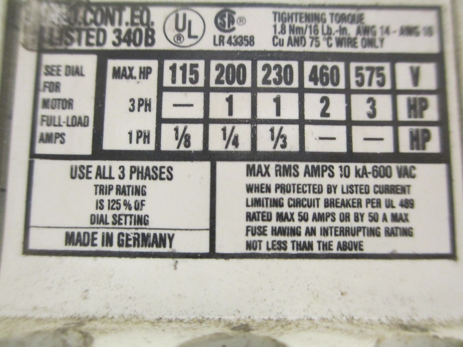 Square D Manual Motor Starter 2520 MP2-4 Range 2.4-4 A *Lot of 5* Used