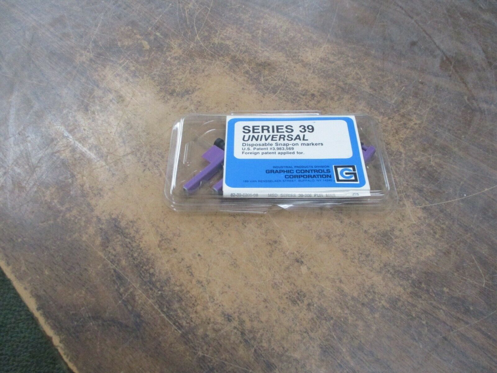Graphic Controls Series 39 Disposable Snap-on Markers 82-39-0206-06 Purple