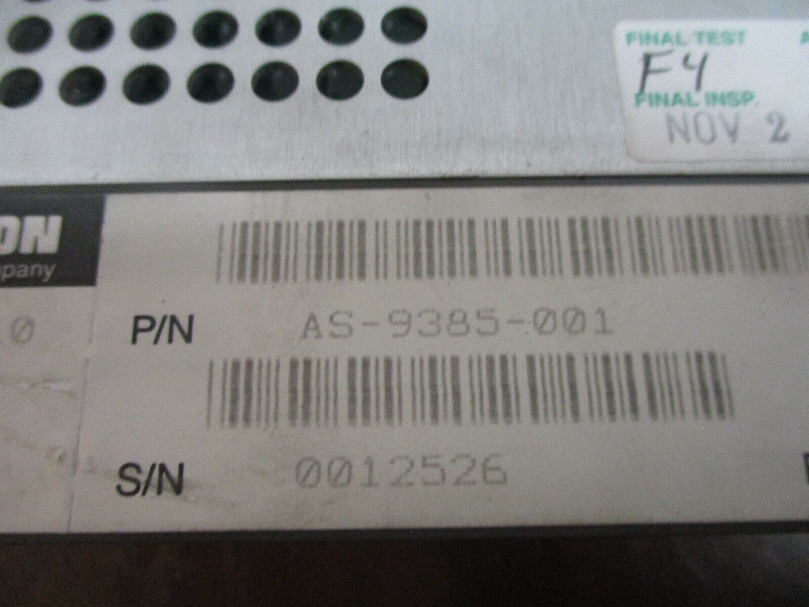 AEG Modicon Remote I/O Processor AS-9385-001 Model #: AS-S908-110 Used