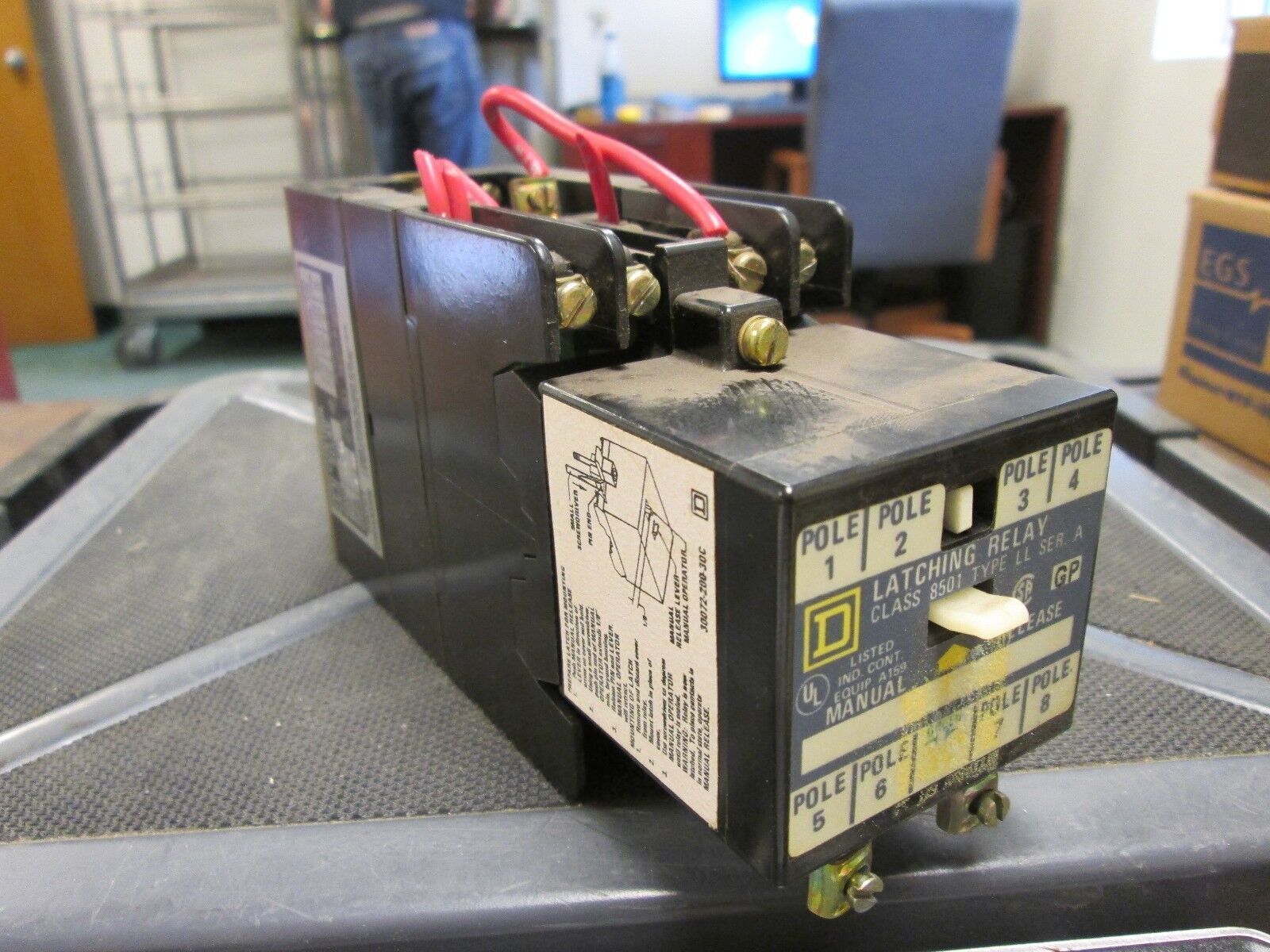 Square D Latching Relay 8501 LL 8501 L0-40 120V Coil Used