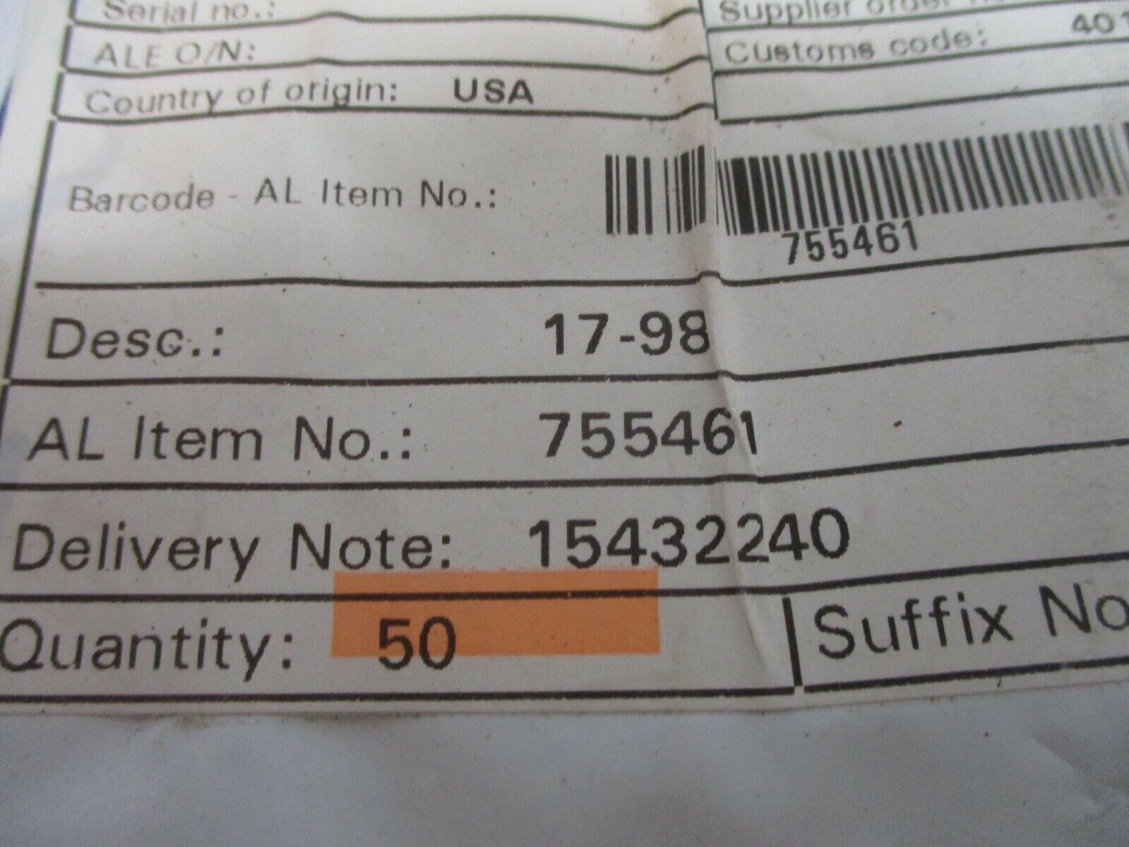 Alfa Laval 17-98 Heat Exchanger 755461 *Lot of 50* New Surplus