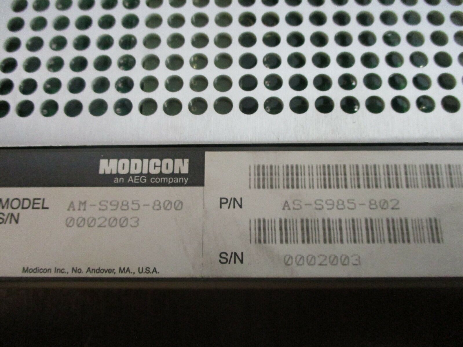 AEG Modicon Modbus Plus Network Adapter Module AS-S985-802 Model #: AM-S985-800