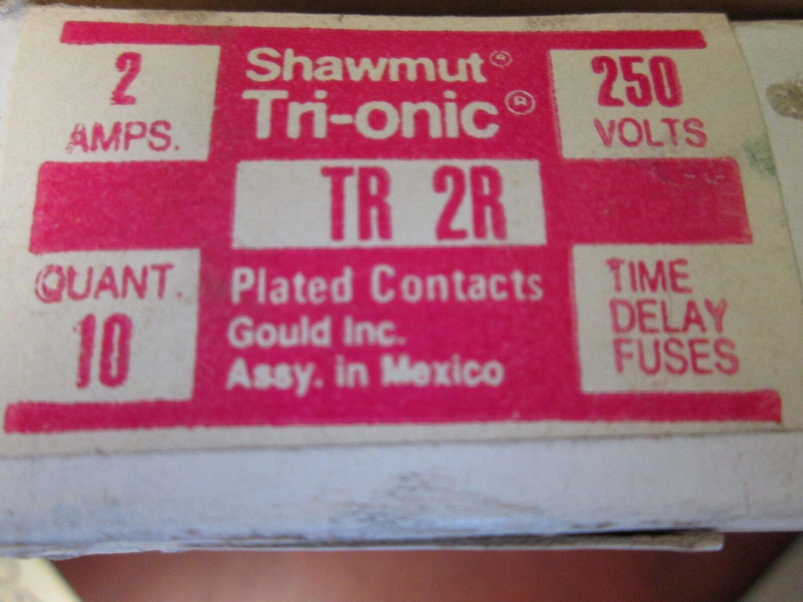 Shawmut Fuse TR 2R 2A 250V *Box of 10* New Surplus