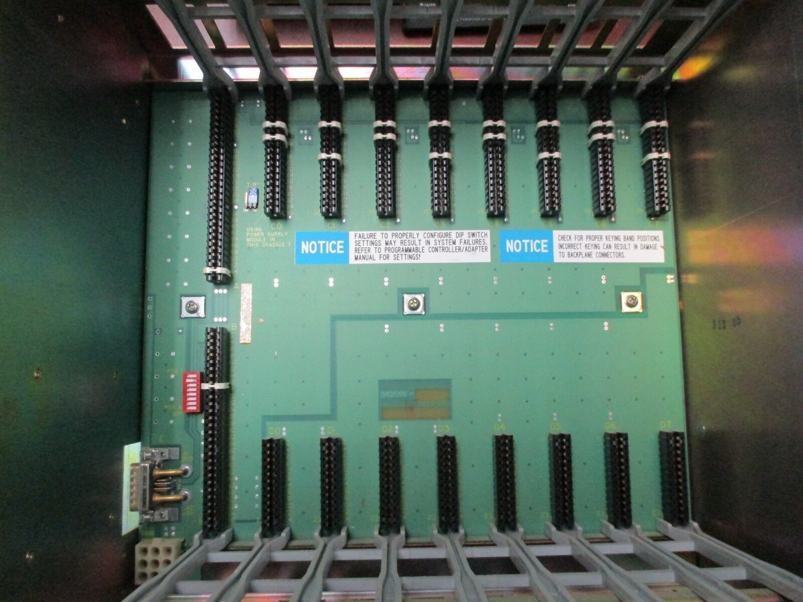 Allen-Bradley 8-Slot I/O Chassis 1771-A2B B Rev. K03 Used