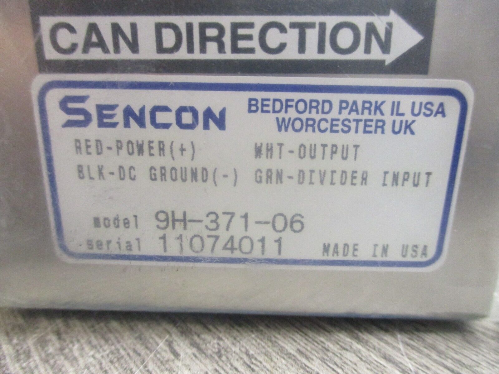 Sencon Can Line Sensor 9H-371-06 New Surplus