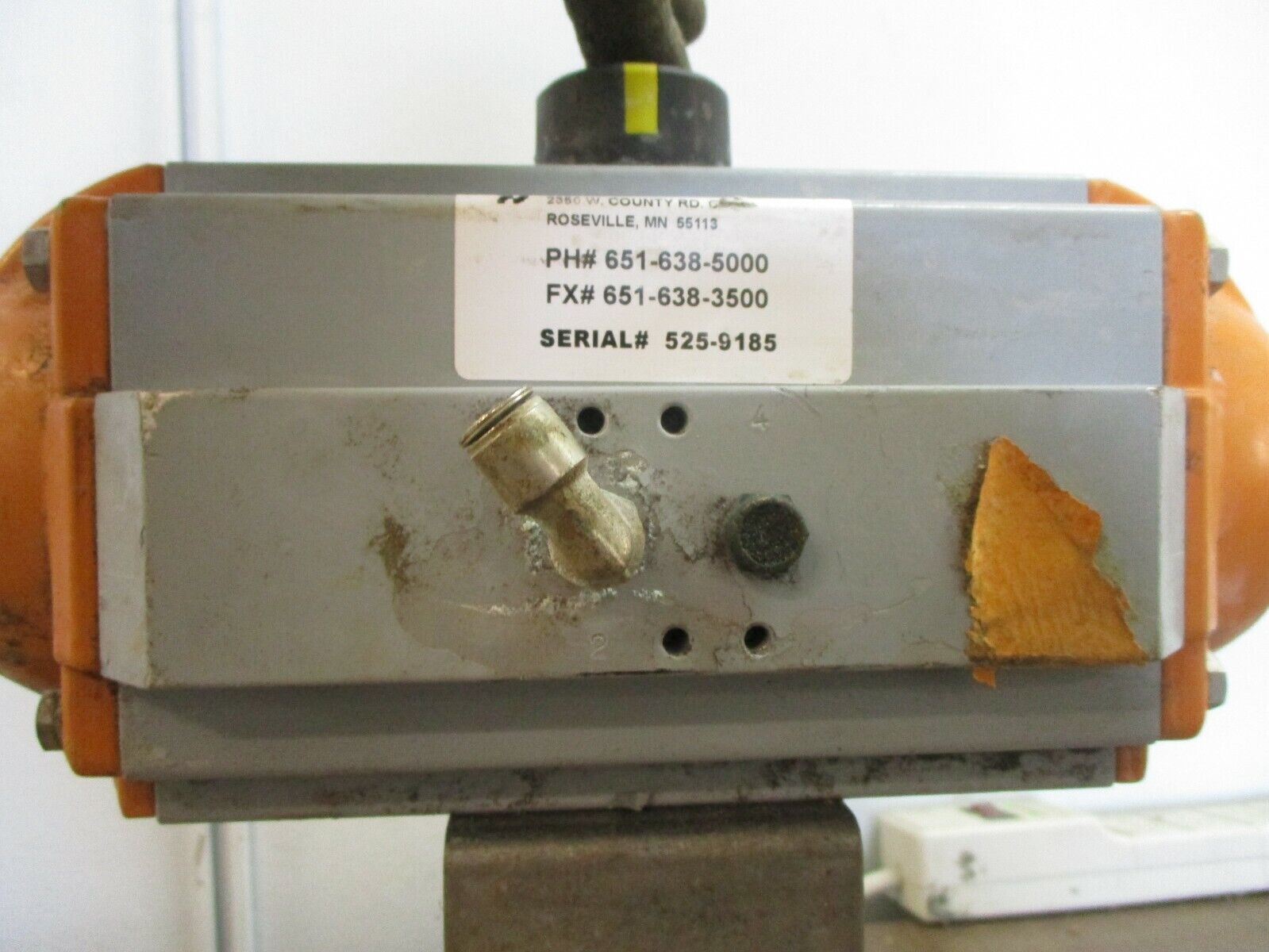 Air Torque Pneumatic Actuator PT250 S11 H 8 bar 90° Rotation Used