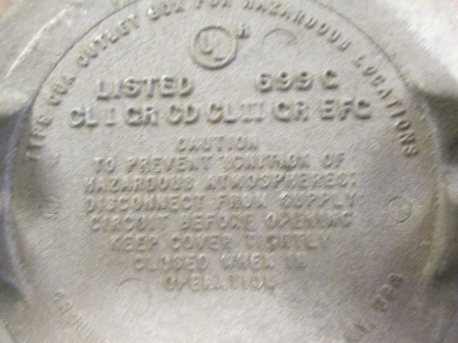 Crouse-Hinds Explosion Proof Outlet Box GUA Used