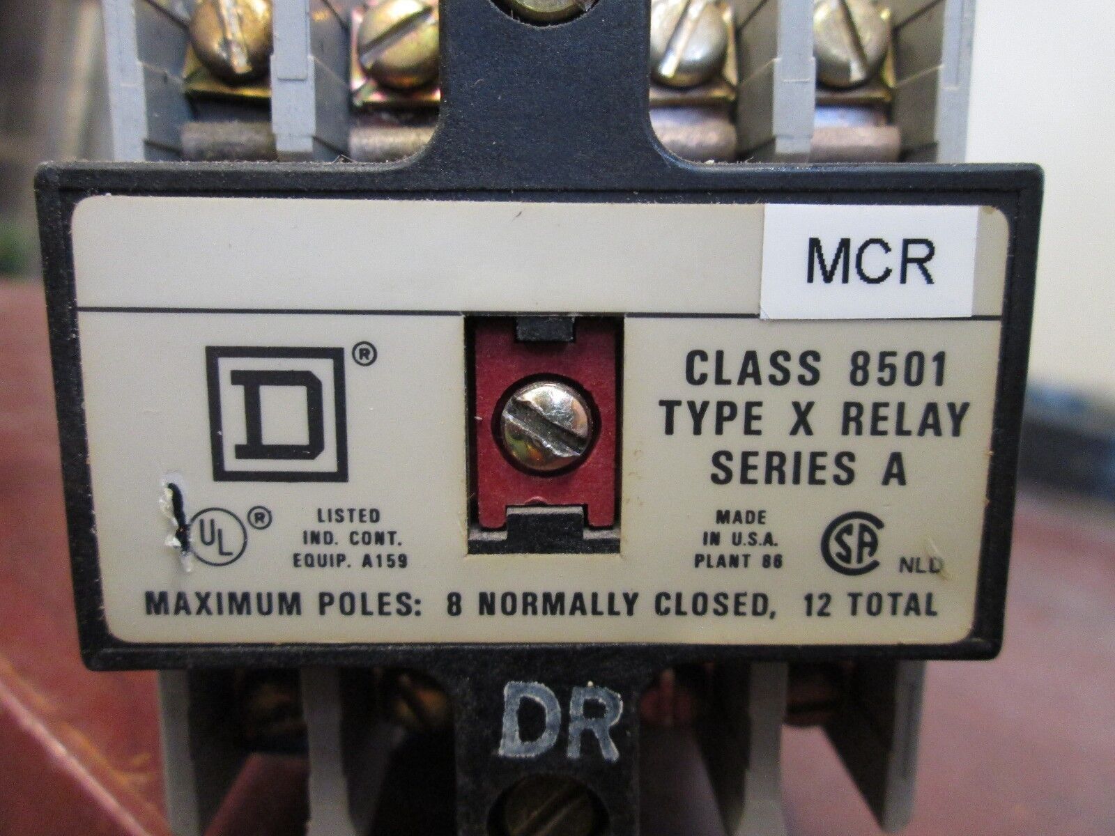 Square D Control Relay 8501 XB-40 120V Coil 8NC, 12 Total Max Poles Used