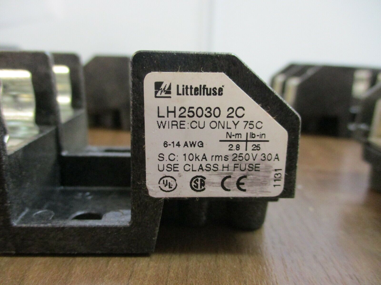 Littelfuse Fuseholder LH25030 2C 30A 250V 2P *Lot of 4* Used
