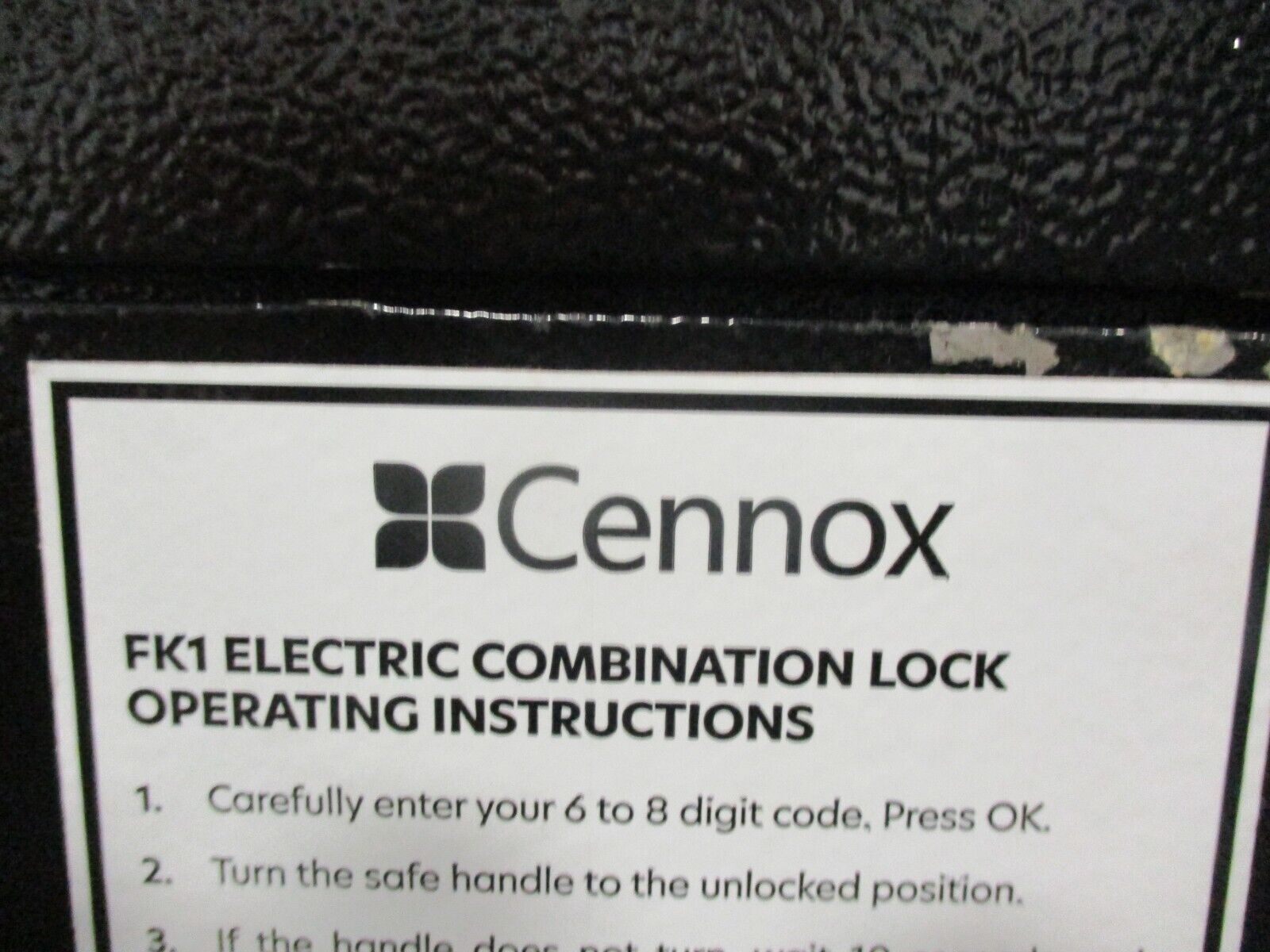 Cennox Safe B6029LH Size: 60" x 29" x 27" Used
