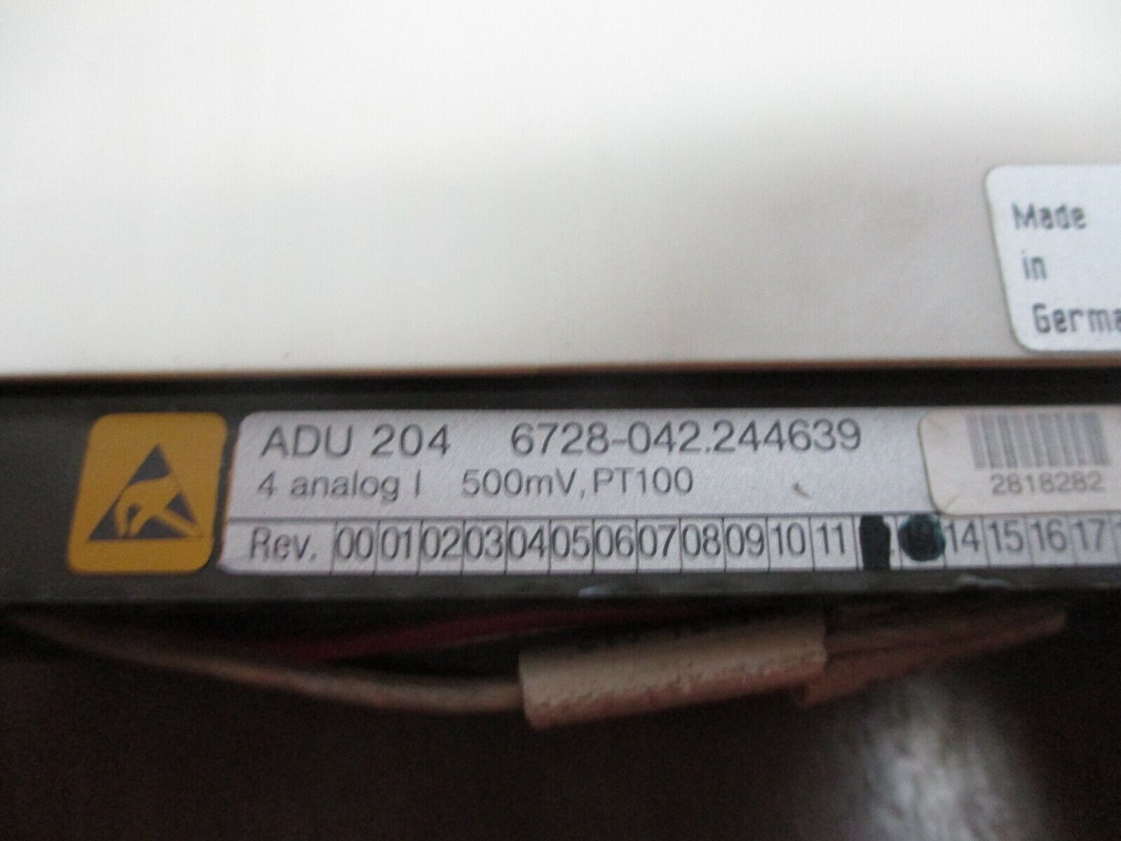 AEG ADU 204 Analog Input Module 6728-042.244639 4X 500V PT100 Used