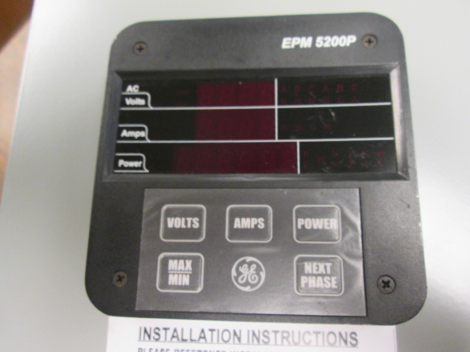 GE Spectra Series Power Meter w/ Disconnect APM4803E520 480V 50/60Hz 3Ph 3W Used