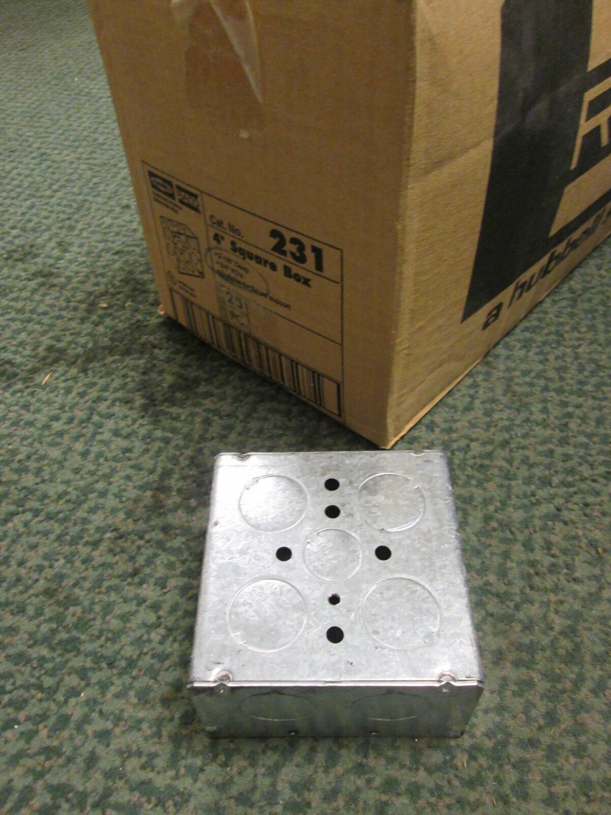 Raco Outlet Box 231 4" Square 2-1/8" Deep 3/4" KOs *Box of 25* New Surplus