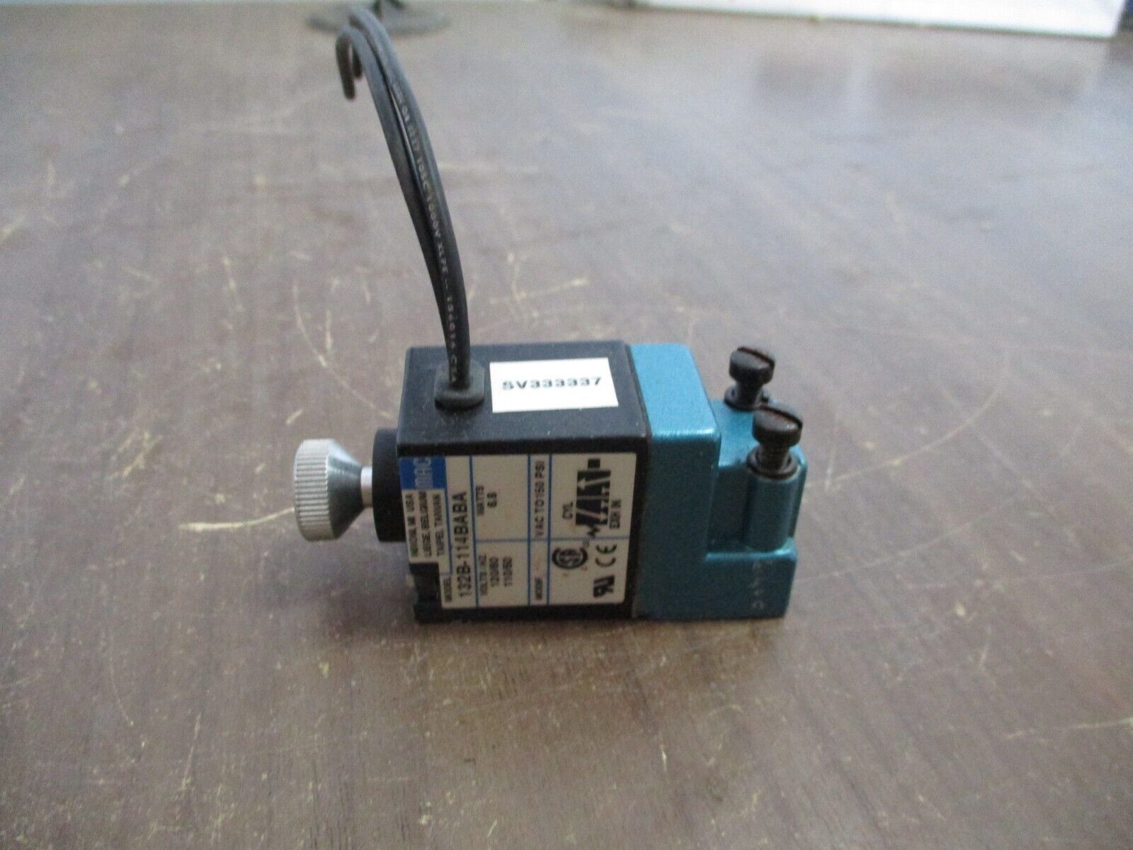 MAC Solenoid Valve 132B-114BABA 110/120V 50/60Hz 6.8W 150PSI Used